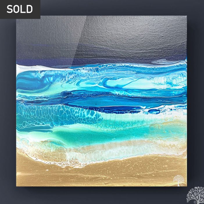 Fluid Art Seascape by Julie Vatcher